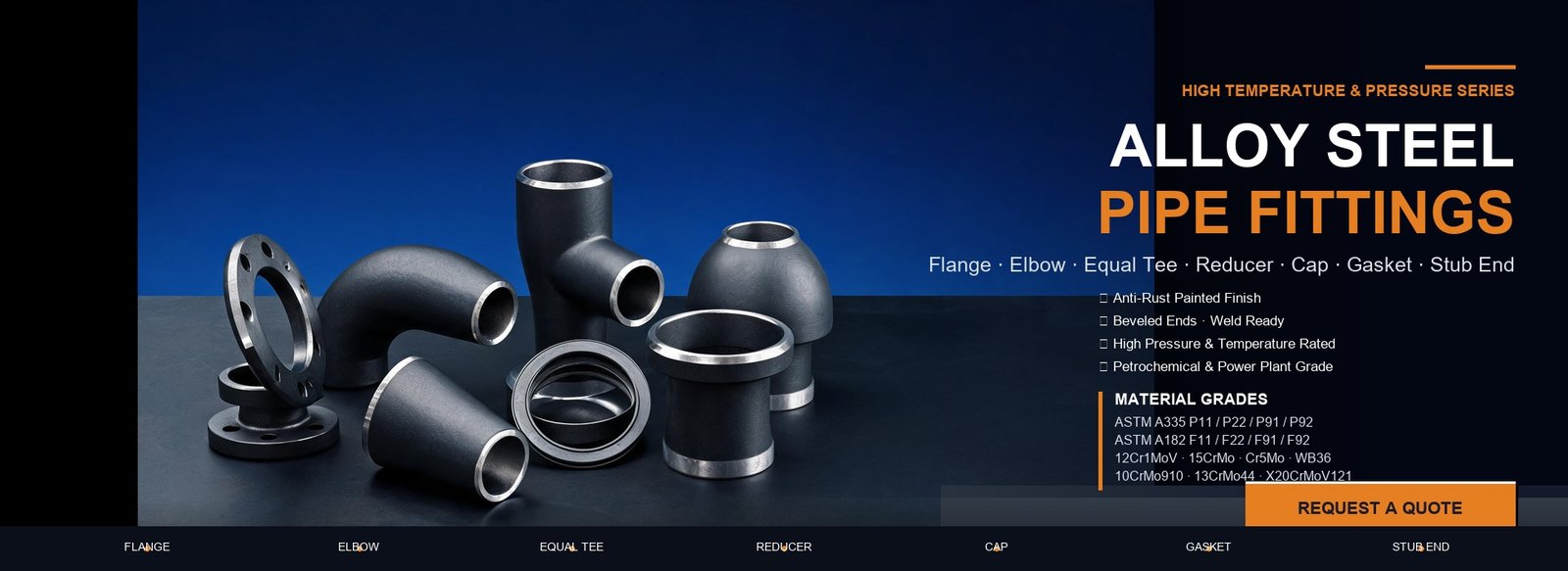 Long Radius Elbow, Butt Weld Pipe Fittings & Forged Steel Flange Manufacturer